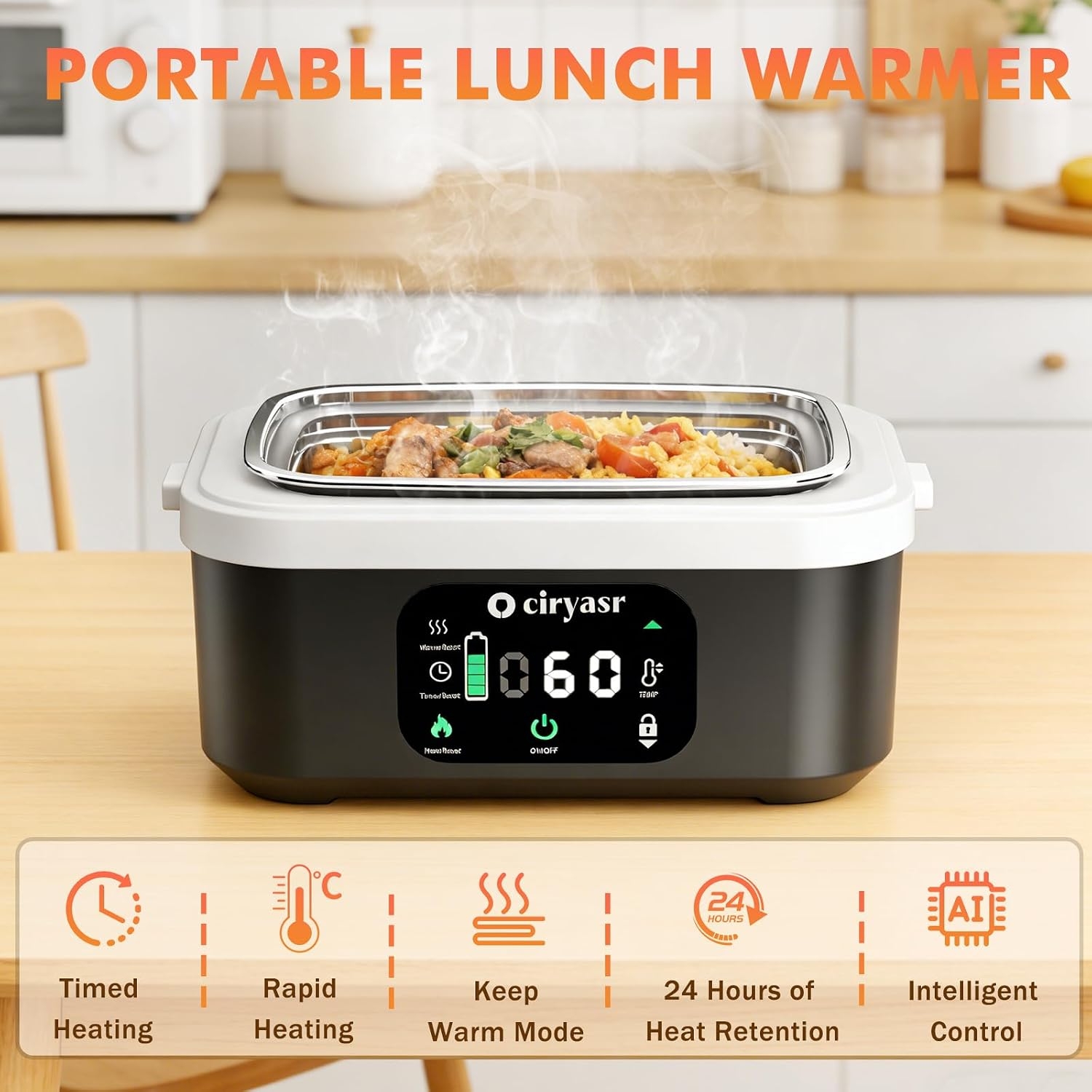 Boîte à lunch électrique puiss - Battery Case Storage avis et prix